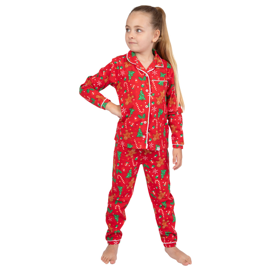 Girls Gingerbread Christmas Pyjamas