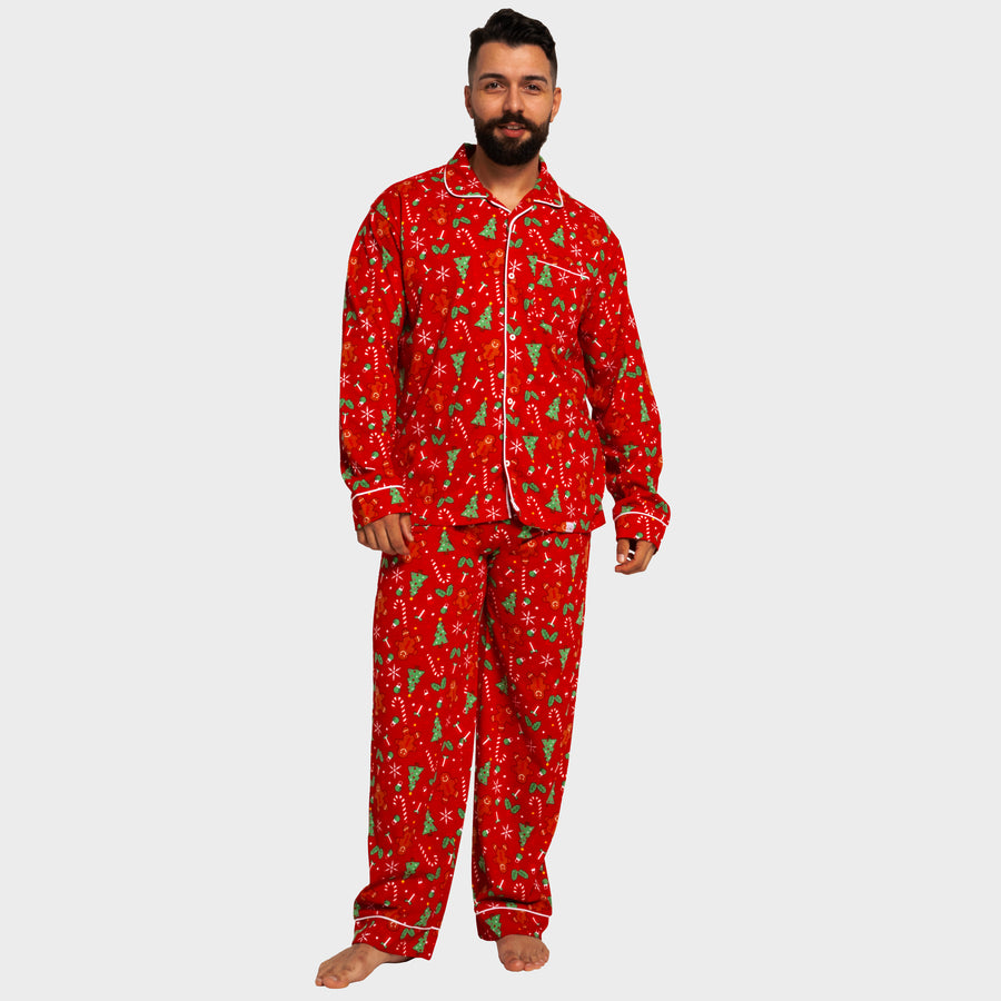 Mens Gingerbread Christmas Pyjamas