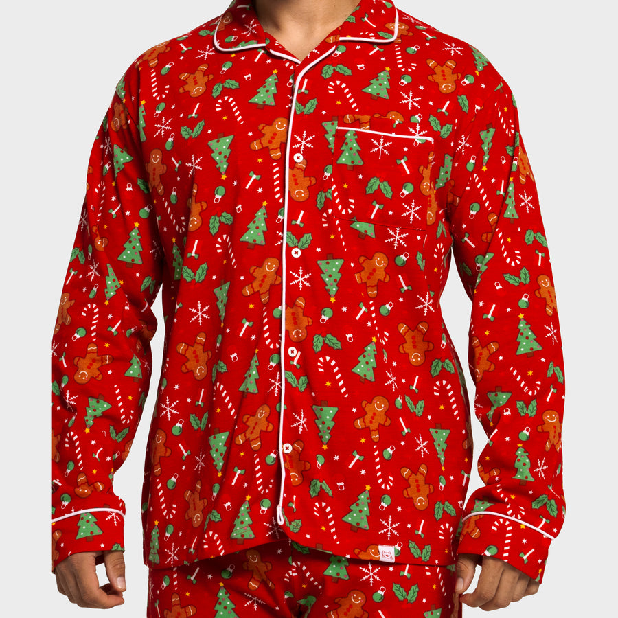 Mens Gingerbread Christmas Pyjamas