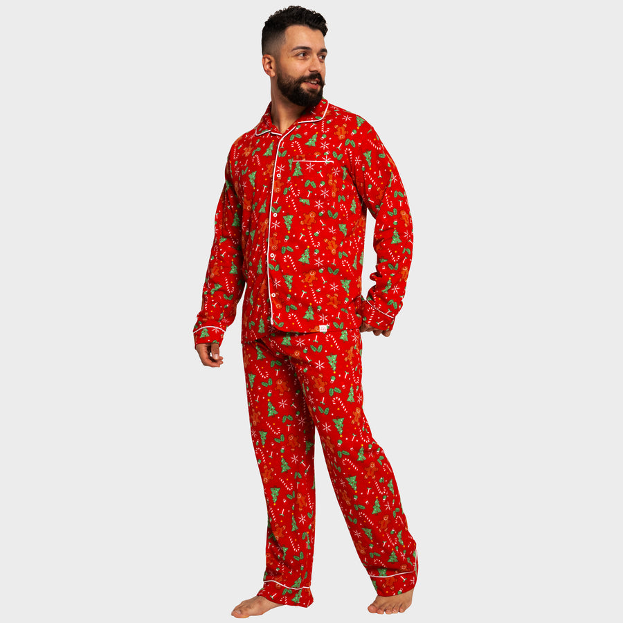 Mens Gingerbread Christmas Pyjamas