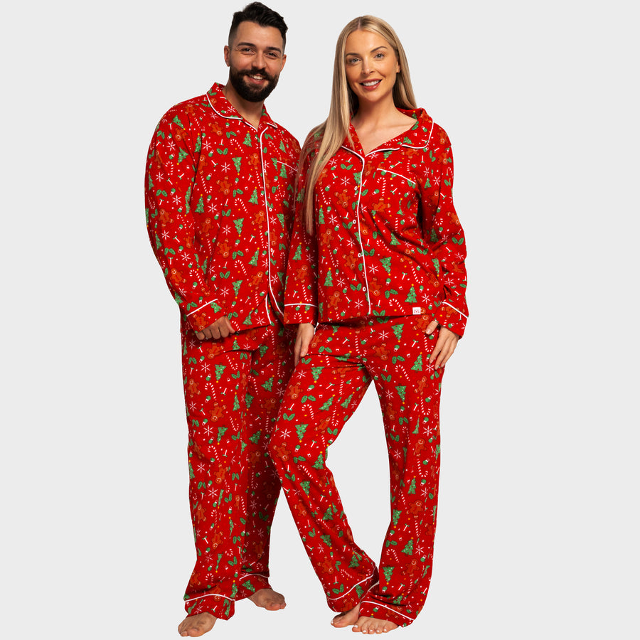 Mens Gingerbread Christmas Pyjamas