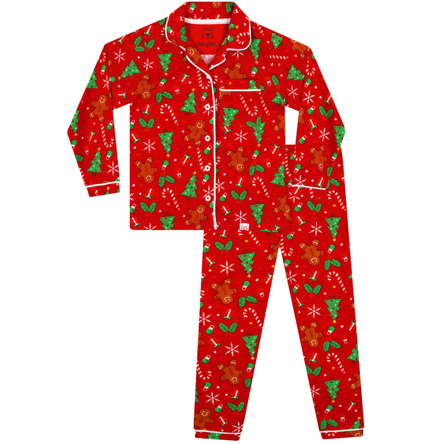 Girls Gingerbread Christmas Pyjamas