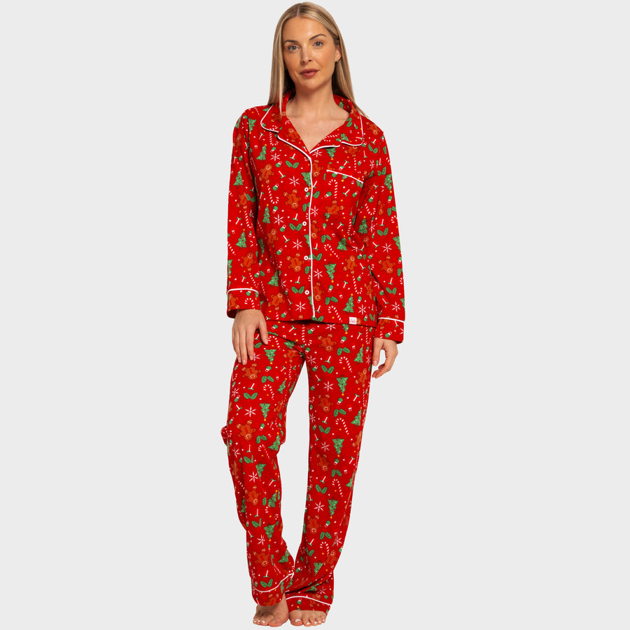 Womens Gingerbread Christmas Pyjamas