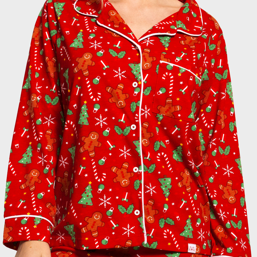 Womens Gingerbread Christmas Pyjamas