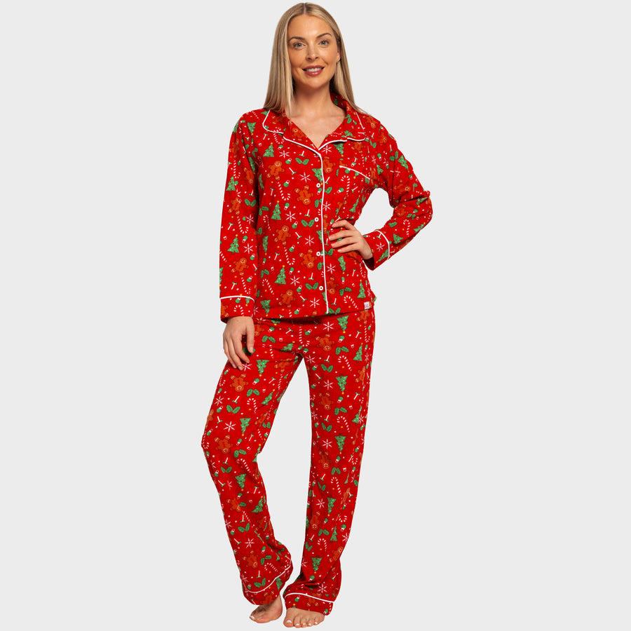 Womens Gingerbread Christmas Pyjamas